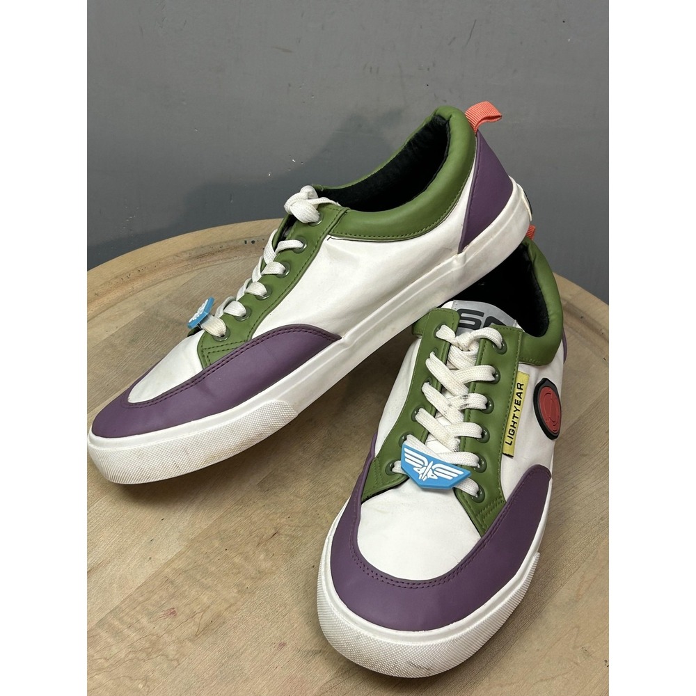 Ground Up Sneakers Men 10.5 White Green Purple Disney Buzz Lightyear Space